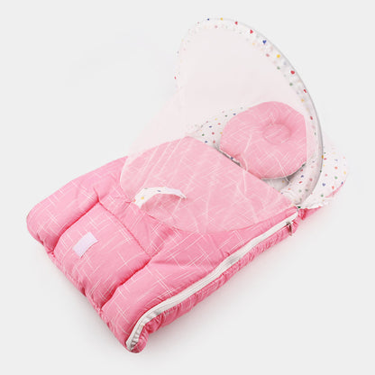 Pastel Pink Carry Nest With Mosquito Net