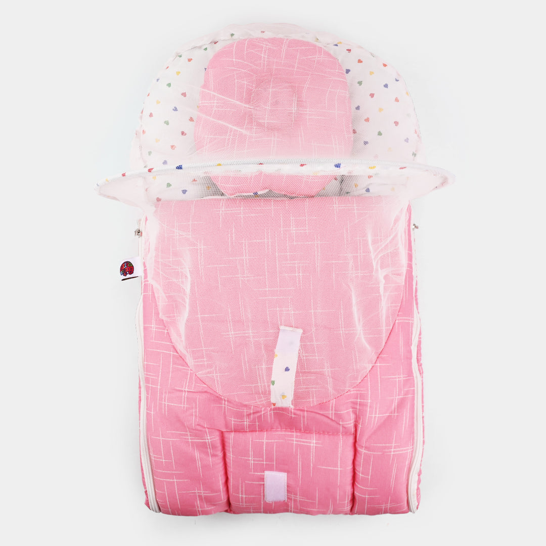 Pastel Pink Carry Nest With Mosquito Net
