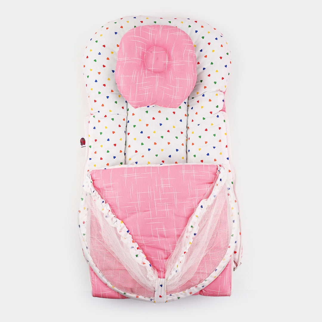 Pastel Pink Carry Nest With Mosquito Net