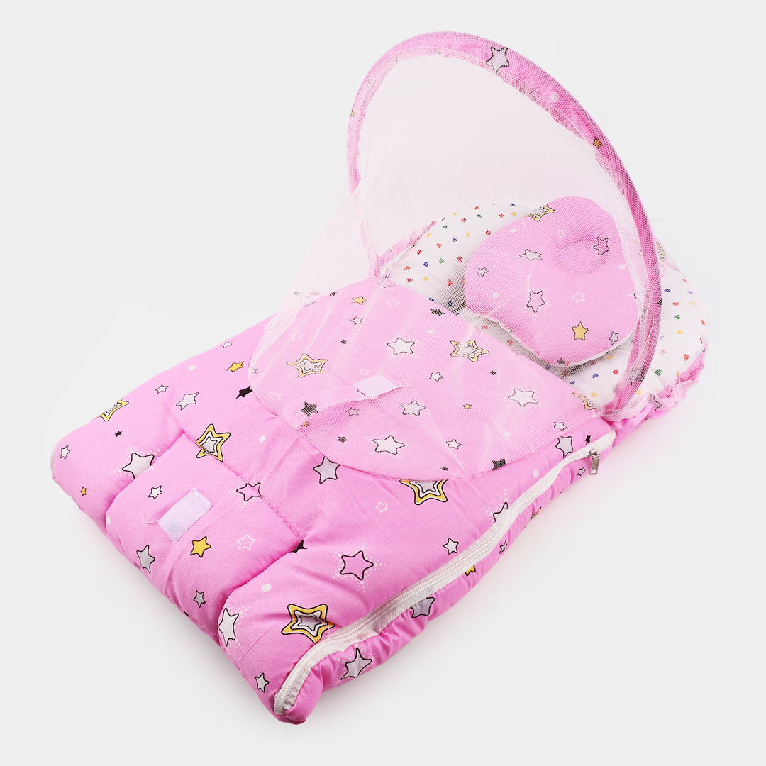 Pink Carry Nest With Mosquito Net