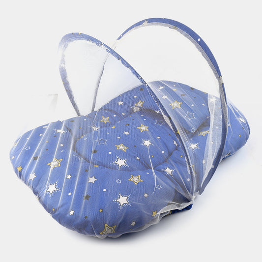Starry Blue Baby Bed With Mosquito Net