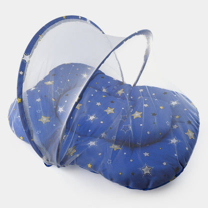 Starry Blue Baby Bed With Mosquito Net