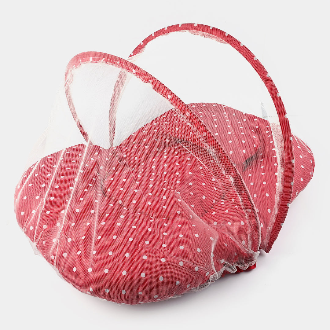 Red Baby Bed With Mosquito Net