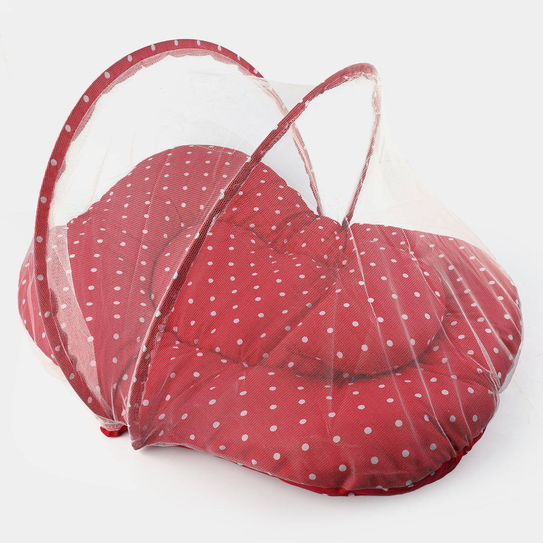 Red Baby Bed With Mosquito Net