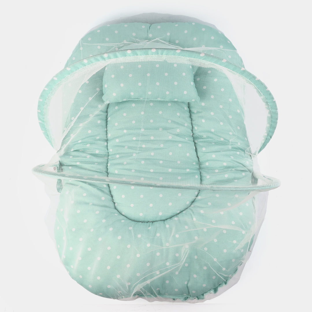 Pastel Green Baby Bed With Mosquito Net