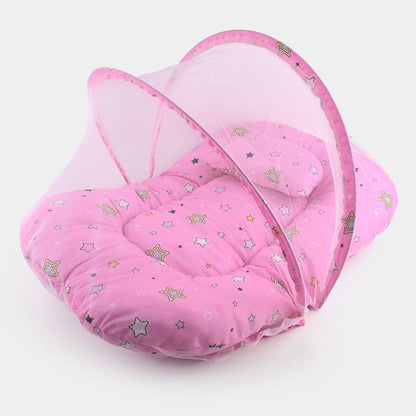 Pink Baby Bed With Mosquito Net