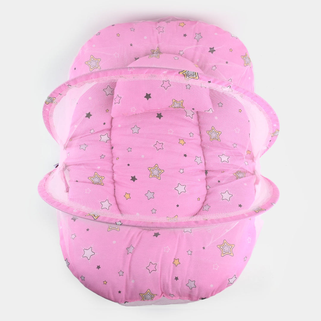 Pink Baby Bed With Mosquito Net