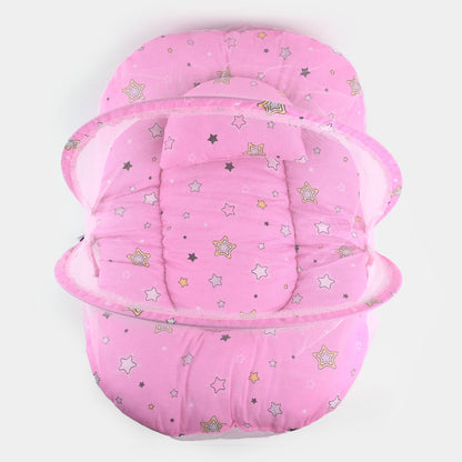 Pink Baby Bed With Mosquito Net