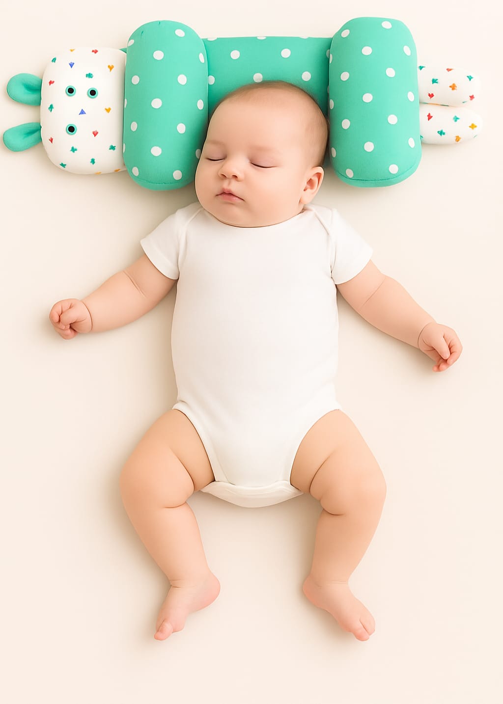 Adjustable Baby Head Shaping Pillow – Soft Cotton Support to Prevent Flat Head Syndrome (Newborn to 3 Years)