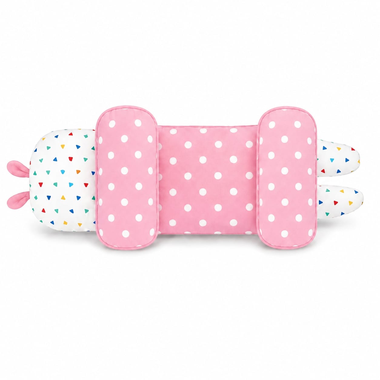 Adjustable Baby Head Shaping Pillow - Polka Dot - Pink